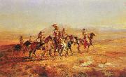 Charles M Russell Sun River War Party oil painting picture wholesale